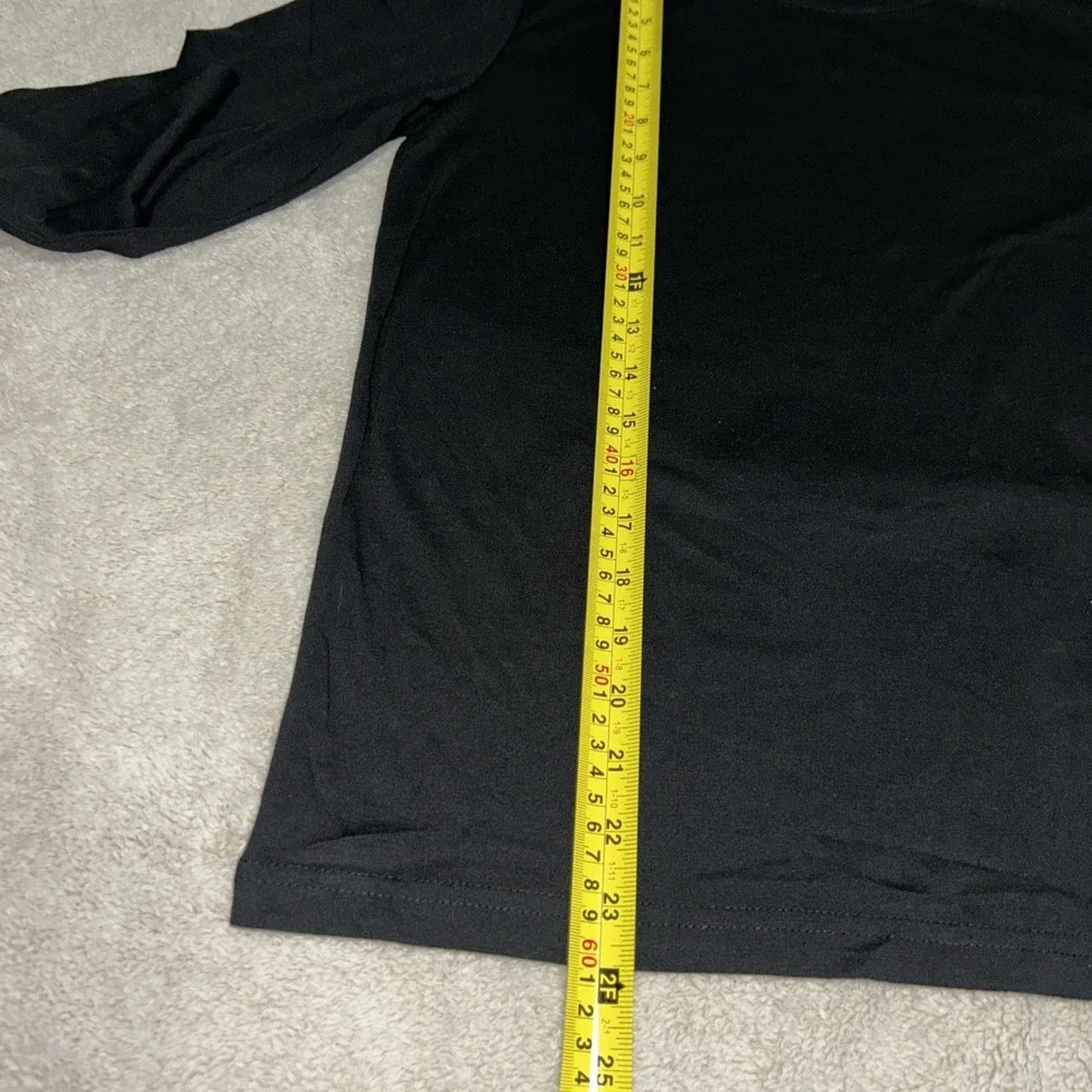 Polo Ralph Lauren Boys Sz 12-13 Large Black Crew Neck Long Sleeve Casual Tee